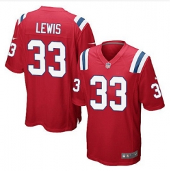 Youth New Patriots #33 Dion Lewis Red Alternate Stitched NFL Elite Jersey