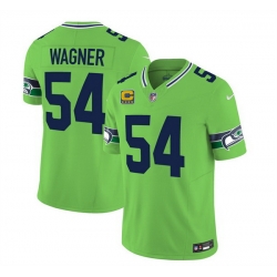 Men Seattle Seahawks 54 Bobby Wagner 2023 F U S E  With 4 Star C Patch Green Limited Stitched Football Jersey