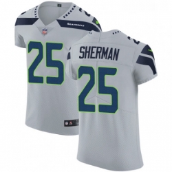 Mens Nike Seattle Seahawks 25 Richard Sherman Grey Alternate Vapor Untouchable Elite Player NFL Jersey