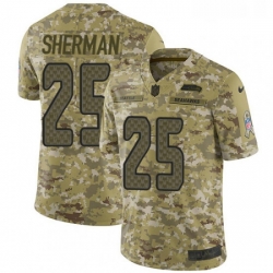 Mens Nike Seattle Seahawks 25 Richard Sherman Limited Camo 2018 Salute to Service NFL Jersey