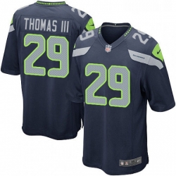 Mens Nike Seattle Seahawks 29 Earl Thomas III Game Steel Blue Team Color NFL Jersey