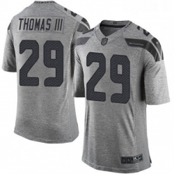 Mens Nike Seattle Seahawks 29 Earl Thomas III Limited Gray Gridiron NFL Jersey