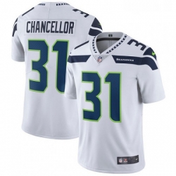 Mens Nike Seattle Seahawks 31 Kam Chancellor White Vapor Untouchable Limited Player NFL Jersey