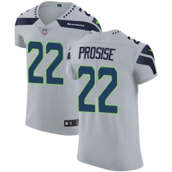 Nike Seahawks #22 C J Prosise Grey Alternate Mens Stitched NFL Vapor Untouchable Elite Jersey