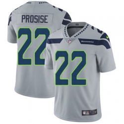 Nike Seahawks #22 C  J  Prosise Grey Alternate Mens Stitched NFL Vapor Untouchable Limited Jersey