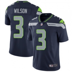 Nike Seahawks #3 Russell Wilson Steel Blue Team Color Mens Stitched NFL Vapor Untouchable Limited Jersey