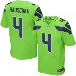 Nike Seahawks #4 Steven Hauschka Green Mens Stitched NFL Elite Rush Jersey