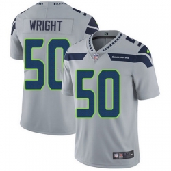 Nike Seahawks #50 K J  Wright Grey Alternate Mens Stitched NFL Vapor Untouchable Limited Jersey