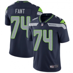 Nike Seahawks #74 George Fant Steel Blue Team Color Mens Stitched NFL Vapor Untouchable Limited Jersey