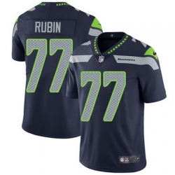 Nike Seahawks #77 Ahtyba Rubin Steel Blue Team Color Mens Stitched NFL Vapor Untouchable Limited Jersey