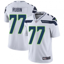 Nike Seahawks #77 Ahtyba Rubin White Mens Stitched NFL Vapor Untouchable Limited Jersey