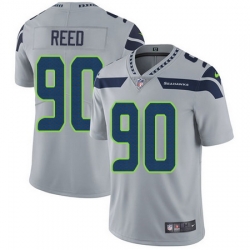 Nike Seahawks #90 Jarran Reed Grey Alternate Mens Stitched NFL Vapor Untouchable Limited Jersey