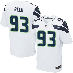 Nike Seahawks #93 Jarran Reed White Mens Stitched NFL Elite Jersey