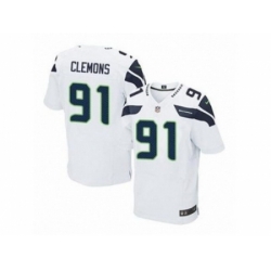 Nike Seattle Seahawks 91 Chris Clemons white Elite NFL Jersey