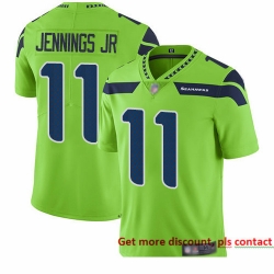 Seahawks 11 Gary Jennings Jr  Green Men Stitched Football Limited Rush Jersey