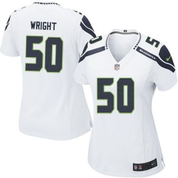 Nike Seahawks #50 K J  Wright White Womens Stitched NFL Elite Jersey