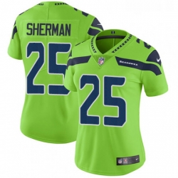 Womens Nike Seattle Seahawks 25 Richard Sherman Limited Green Rush Vapor Untouchable NFL Jersey