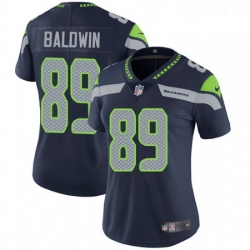 Womens Nike Seattle Seahawks 89 Doug Baldwin Elite Steel Blue Team Color NFL Jersey