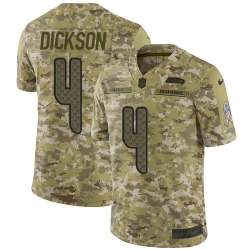 Youth Nike Seahawks 4 Michael Dickson Camo Stitched NFL Limited 2018 Salute to Service Jersey