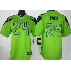 Youth Nike Seattle Seahawks 24 Marshawn Lynch Green Jerseys