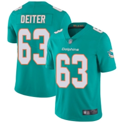 Dolphins 63 Michael Deiter Aqua Green Team Color Men Stitched Football Vapor Untouchable Limited Jersey