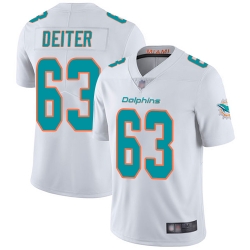 Dolphins 63 Michael Deiter White Men Stitched Football Vapor Untouchable Limited Jersey