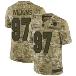 Dolphins 97 Christian Wilkins Camo Men Stitched Football Limited 2018 Salute To Service Jersey