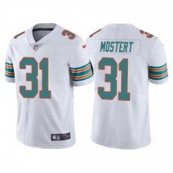 Men Miami Dolphins 31 Raheem Mostert White Color Rush Limited Stitched Football Jersey