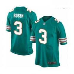 Mens Miami Dolphins 3 Josh Rosen Game Aqua Green Alternate Football Jersey