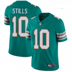 Mens Nike Miami Dolphins 10 Kenny Stills Aqua Green Alternate Vapor Untouchable Limited Player NFL Jersey