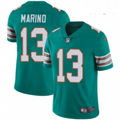 Mens Nike Miami Dolphins 13 Dan Marino Aqua Green Alternate Vapor Untouchable Limited Player NFL Jersey