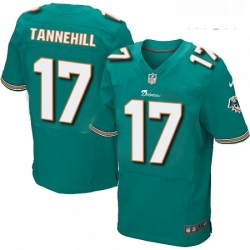 Mens Nike Miami Dolphins 17 Ryan Tannehill Elite Aqua Green Team Color NFL Jersey