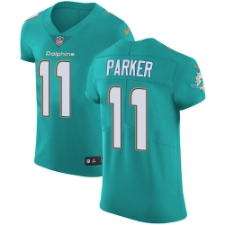 Nike Dolphins #11 DeVante Parker Aqua Green Team Color Mens Stitched NFL Vapor Untouchable Elite Jersey