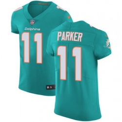 Nike Dolphins #11 DeVante Parker Aqua Green Team Color Mens Stitched NFL Vapor Untouchable Elite Jersey