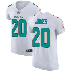 Nike Dolphins #20 Reshad Jones White Mens Stitched NFL Vapor Untouchable Elite Jersey