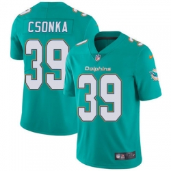 Nike Dolphins #39 Larry Csonka Aqua Green Team Color Mens Stitched NFL Vapor Untouchable Limited Jersey