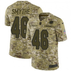 Nike Dolphins #46 Durham Smythe Camo Mens Stitched NFL Limited 2018 Salute To Service Jersey