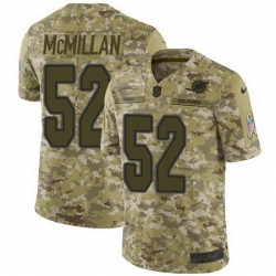 Nike Dolphins #52 Raekwon McMillan Camo Mens Stitched NFL Limited 2018 Salute To Service Jersey