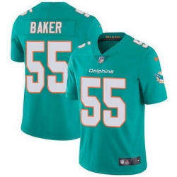 Nike Dolphins #55 Jerome Baker Aqua Green Team Color Mens Stitched NFL Vapor Untouchable Limited Jersey