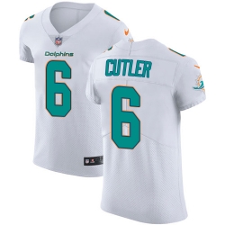 Nike Dolphins #6 Jay Cutler White Mens Stitched NFL Vapor Untouchable Elite Jersey