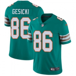 Nike Dolphins #86 Mike Gesicki Aqua Green Alternate Mens Stitched NFL Vapor Untouchable Limited Jersey