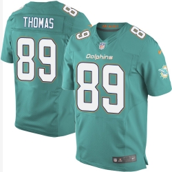 Nike Dolphins #89 Julius Thomas Aqua Green Team Color Mens Stitched NFL New Elite Jersey