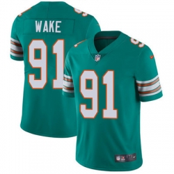 Nike Dolphins #91 Cameron Wake Aqua Green Alternate Mens Stitched NFL Vapor Untouchable Limited Jersey