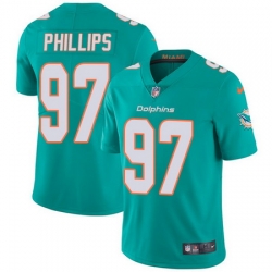 Nike Dolphins #97 Jordan Phillips Aqua Green Team Color Mens Stitched NFL Vapor Untouchable Limited Jersey