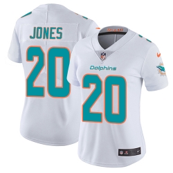 Nike Dolphins #20 Reshad Jones White Womens Stitched NFL Vapor Untouchable Limited Jersey