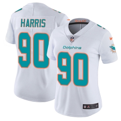 Nike Dolphins #90 Charles Harris White Womens Stitched NFL Vapor Untouchable Limited Jersey