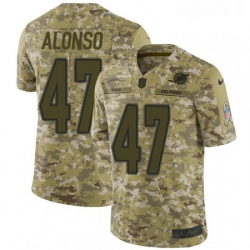 Youth Nike Miami Dolphins 47 Kiko Alonso Limited Camo 2018 Salute to Service NFL Jersey