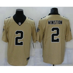 Men New Orleans Saints 2 Jameis Winston Gold 2019 Inverted Legend Stitched NFL Nike Limited Jersey