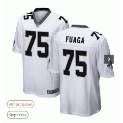 Men New Orleans Saints 75 Taliese Fuaga  White Vapor Limited Stitched Football Jersey