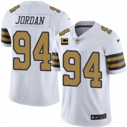 Men New Orleans Saints 94 Cameron Jordan 2022 White With 4 Star C Patch Color Rush Stitched Jersey